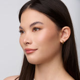 Small Marquise Huggie Clip On Earrings in Gold