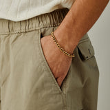 7mm Cuban Chain Bracelet in Gold
