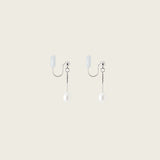 Adriene Pearl Clip On Earrings in Silver