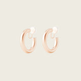 Allie Hoop Clip On Earrings in Rose Gold