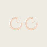 Allie Hoop Clip On Earrings in Rose Gold