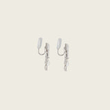 Iris Clip On Earrings in Silver