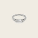 Classic Marquise Gallery Ring in Silver