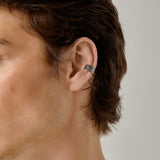 Hammered Ear Cuff in Black
