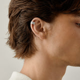 Hammered Ear Cuff in Silver