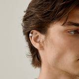 Hammered Ear Cuff in Silver