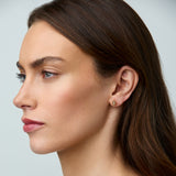 Marquise Stud Clip On Earrings in Gold