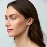 Marquise Stud Clip On Earrings in Silver