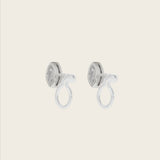 Marquise Stud Clip On Earrings in Silver
