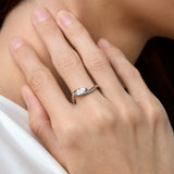 Marquise Swirl Ring in Silver