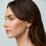 Mini Marquise Hoop Clip On Earrings in Gold