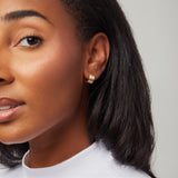 Ribbed Huggie Clip On Earrings in Gold