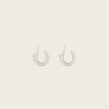 Simple Huggie Clip On Earrings in Silver
