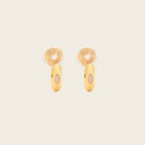 Small Marquise Huggie Clip On Earrings in Gold