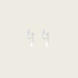 Tiana Clip On Earrings in Silver
