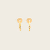 Tiny Marquise Hoop Clip On Earrings in Gold