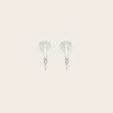 Tiny Marquise Hoop Clip On Earrings in Silver