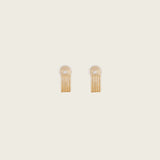 Ribbed Huggie Clip On Earrings in Gold