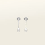 Adriene Pearl Clip On Earrings in Silver