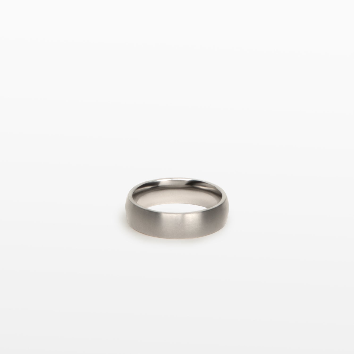 Image of the Brushed Cigar Band Ring is crafted from Titanium, measuring 6mm in width.