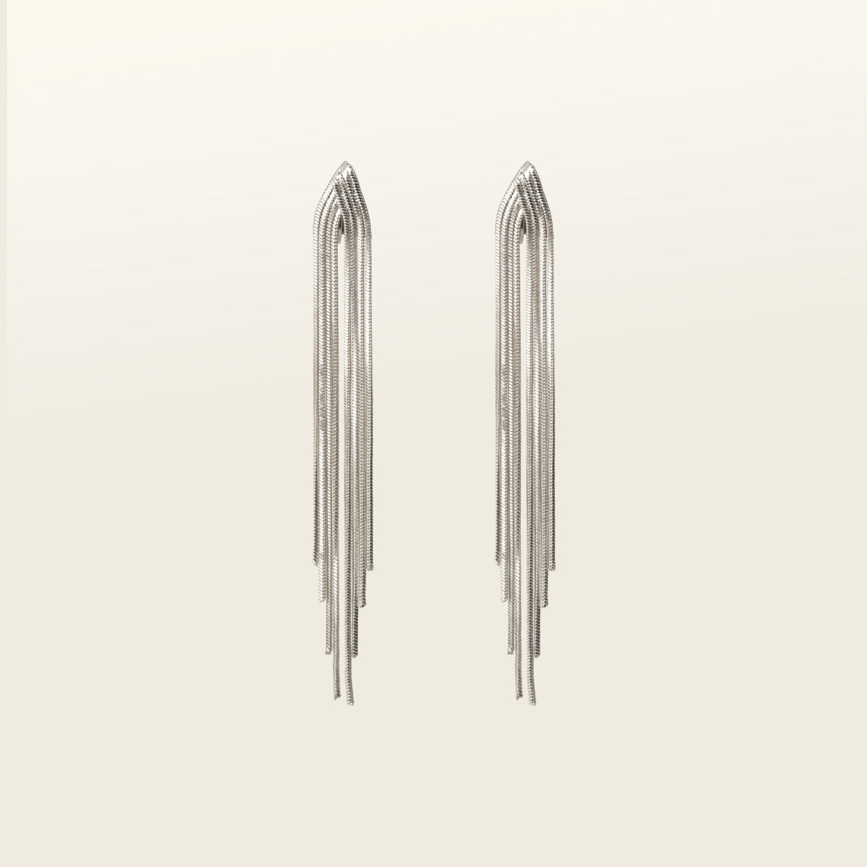 Chain Chandelier Clip On Earrings in Silver – Aiori