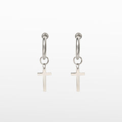 Cross Clip On Earrings