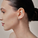 Simple Huggie Clip On Earrings in Silver