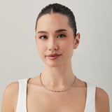 Essential Oval Bead Chain Necklace in Silver