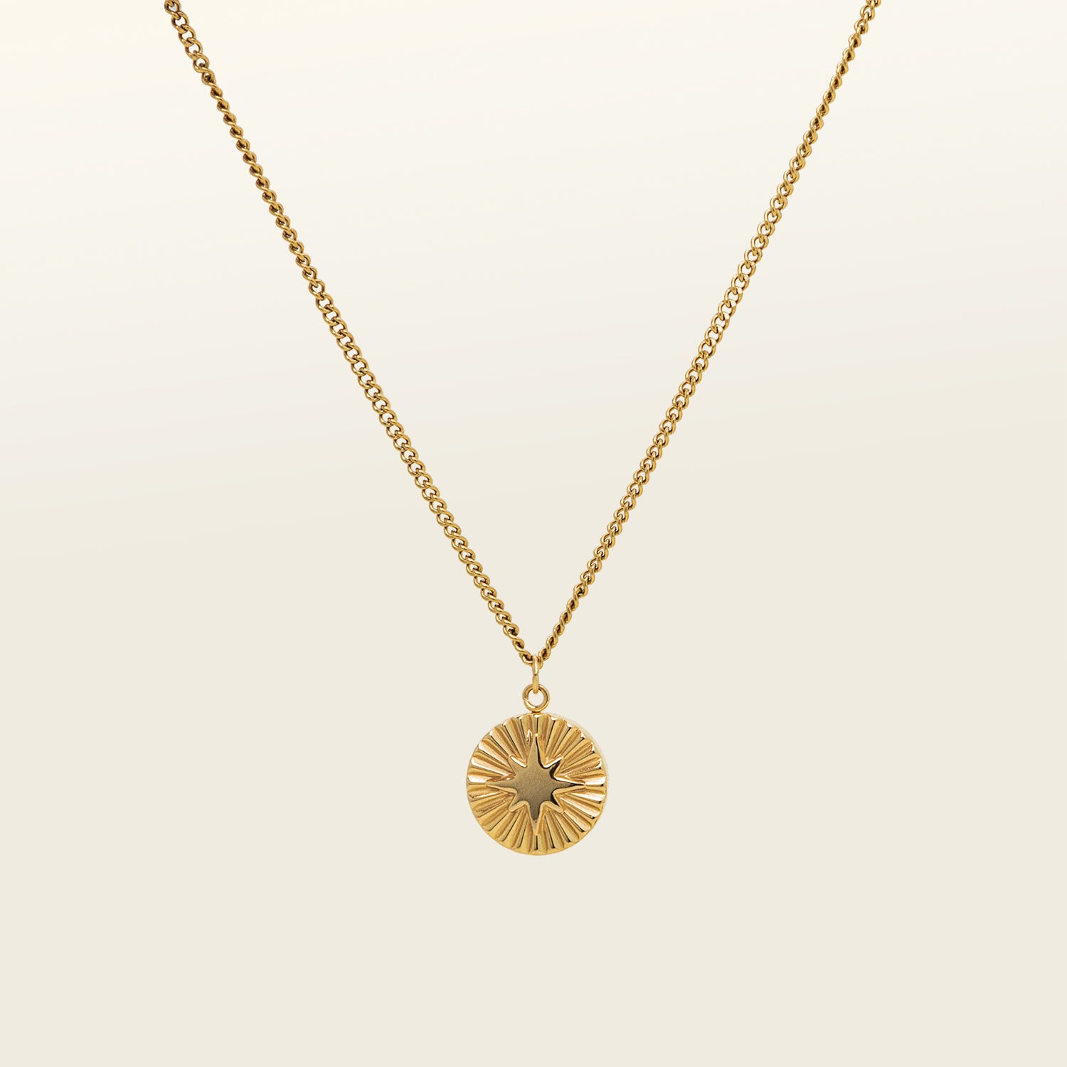 Image of the Starlight Pendant Necklace is adjustable, inspiring guidance and protection. This necklace is part of the Celestial Collection and pairs nicely with the Celestial Light Pendant Necklace. Constructed with 18K gold plating on 316L stainless steel, this piece is waterproof and resistant to tarnishing.