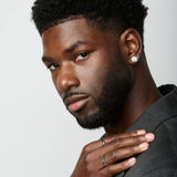 Halo Stud Clip On Earrings in Silver