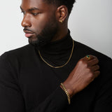 9mm Cuban Chain Bracelet in Gold