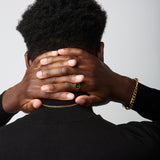 Gemstone Ribbed Ring in Gold