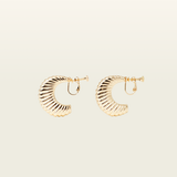 Deco Hoop Clip On Earrings in Gold