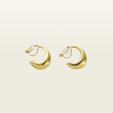 Dome Hoop Clip On Earrings in Gold