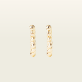 Large Croissant Hoop Clip On Earrings in Gold