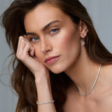 Mini Marquise Hoop Clip On Earrings in Silver