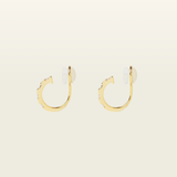 Sydney Pave Clip On Earrings in Gold