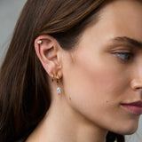 Mini Marquise Hoop Clip On Earrings in Gold
