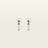 Sydney Pave Clip On Earrings in Silver