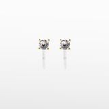 4mm Round Stud Clip On Earrings in Gold