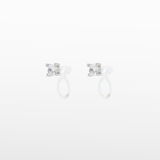 4mm Round Stud Clip On Earrings in Silver