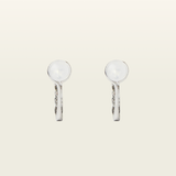 Sydney Pave Clip On Earrings in Silver