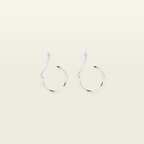 Tiny Hoop Clip On Earrings in Silver