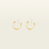 Trinity Hoop Clip On Earrings in Gold