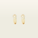 Trinity Hoop Clip On Earrings in Gold