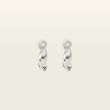 Trinity Hoop Clip On Earrings in Silver