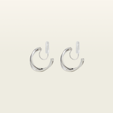 Trinity Hoop Clip On Earrings in Silver