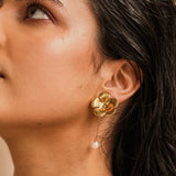 Magnolia Clip On Earrings in Gold