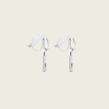Abigail Clip On Earrings in Silver