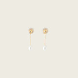 Adriene Pearl Clip On Earrings in Gold